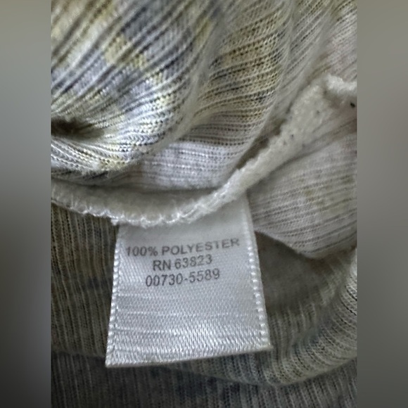 Christopher&Banks Yellow and Black Thermal Floral Rhinestone Button-Front Top XL - Picture 9 of 10